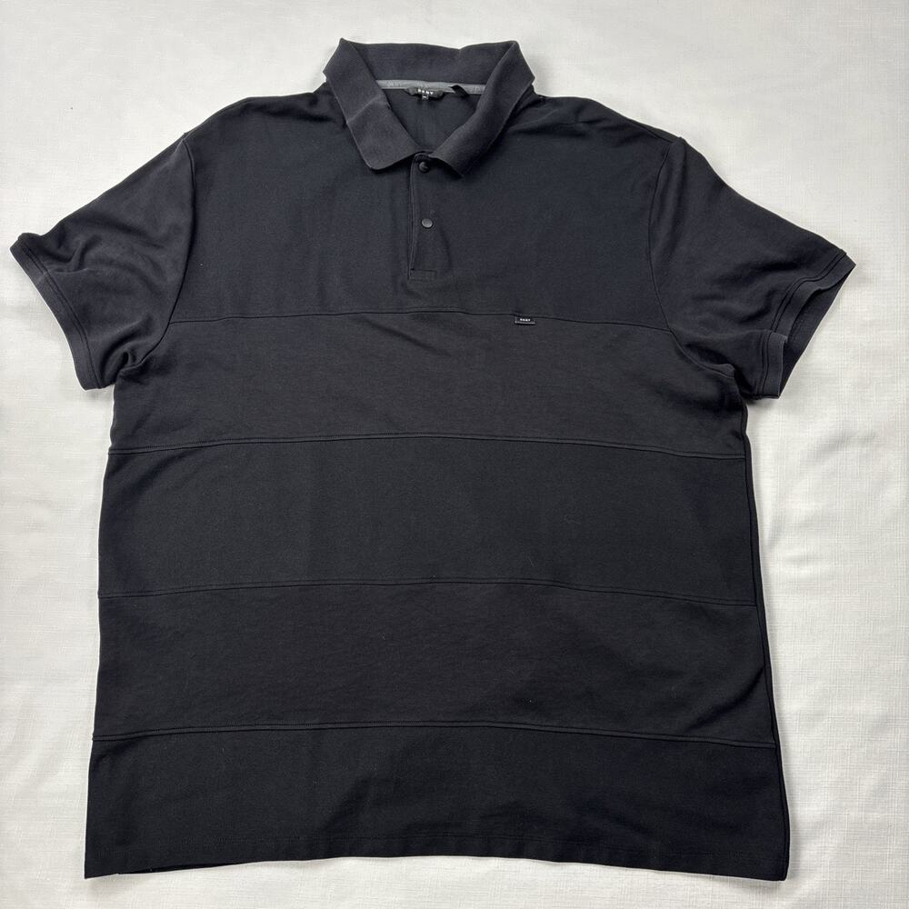 DKNY Men’s Black Polo Shirt Size 2XL Cotton Blend